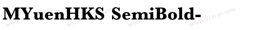 MYuenHKS SemiBold字体转换